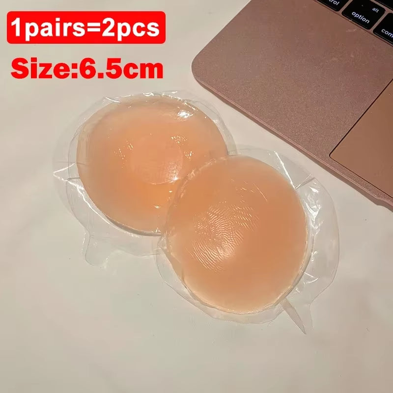 2PCS Silicone Nipple Cover Women Reusable Breast Lingerie Bra Sticker Female Invisible Petal Lift up Adhesive Pads Chest Pasties