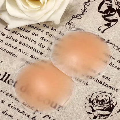 2PCS Silicone Nipple Cover Women Reusable Breast Lingerie Bra Sticker Female Invisible Petal Lift up Adhesive Pads Chest Pasties