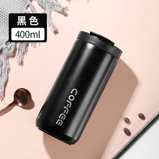 400ML Stainless Steel Coffee Thermos Bottle Thermal Mug Leakproof Car Vacuum Flasks Coffee Cup Travel Portable Insulated Bottles