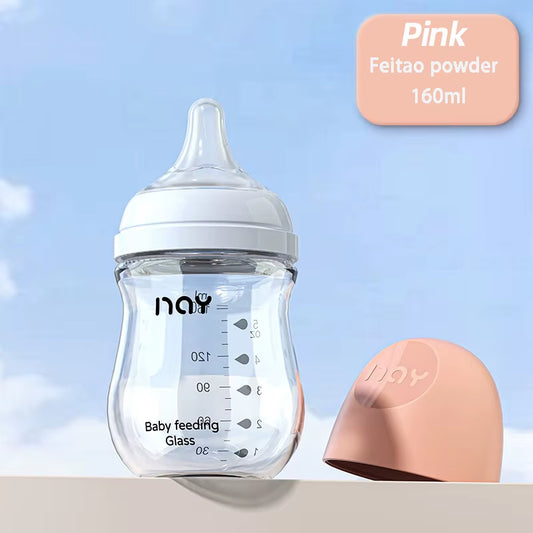 Glass Bottles Newborn Feeding Bottles 80ML/160ML Baby Bottle Anti-Flatulence Milk Feeding Bottles Infant BPA Free