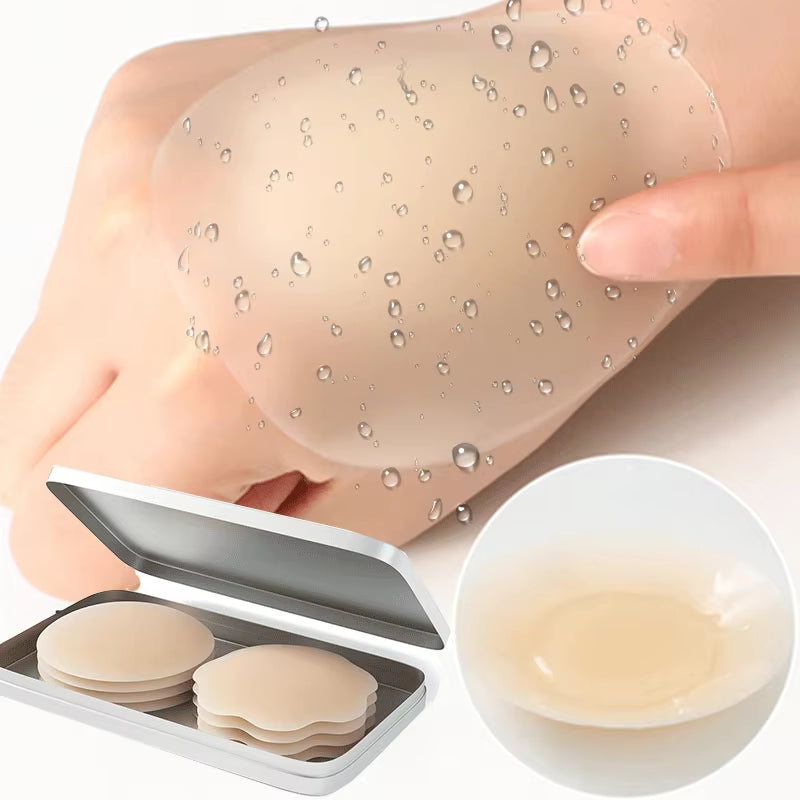 2PCS Silicone Nipple Cover Women Reusable Breast Lingerie Bra Sticker Female Invisible Petal Lift up Adhesive Pads Chest Pasties